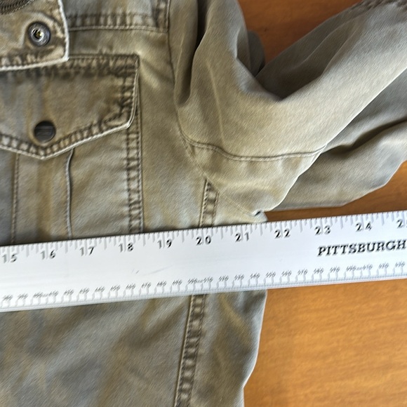 Levis Jacket Mens M Olive Green Quilted Lined Trucker Chore Military - Picture 13 of 16